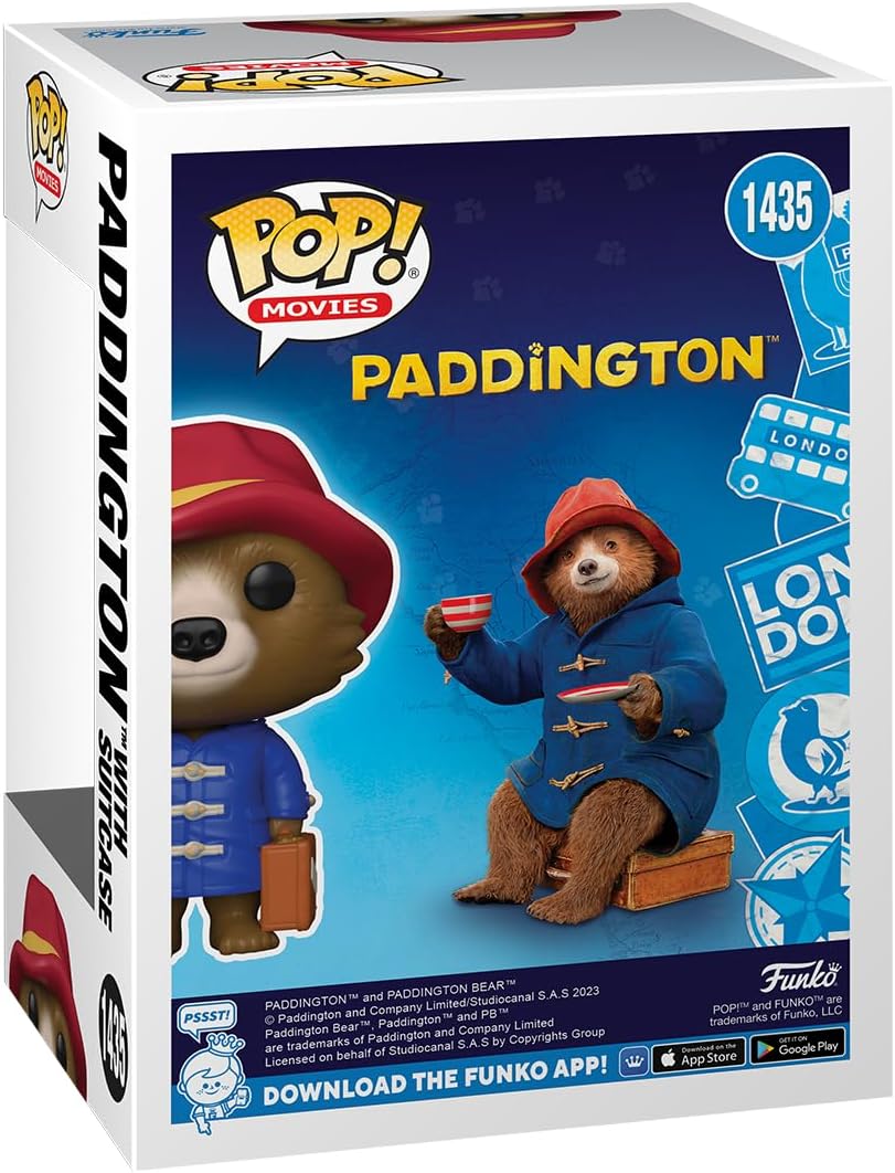 paddington  Funko Pop! Paddington with Suitcase Flocked Amazon Exclusive